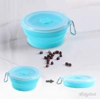 ราคา ღ ภาชนะเก็บอาหารแบบพับได้ซิลิโคน ชามเตรียมอาหารพร้อมฝาปิด ใช้กับไมโครเวฟได้ (43069158983)