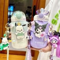 ราคา ღ แก้วน้ำ Sanrio 570 มล ขวดน้ำลายการ์ตูน Melody Kuromi ขวดน้ำดื่มน่ารัก ขวดน้ำพกพาแบบหลอดพลาสติก ของขวัญ (41559989298)