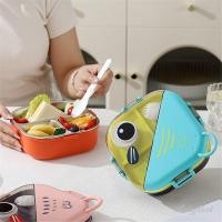 ราคา ღ กล่องข้าวสแตนเลส 304 กล่องข้าวเด็ก กล่องข้าวพกพา 3 ช่อง พร้อมช้อนส้อม กล่องจิ้ม (40917082722)