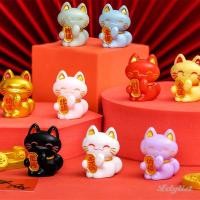 ราคา ღ Micro Landscape Good Luck Lucky Cat Doll Model Creative Diy Office Home Desktop Decoration (29759629122)