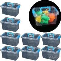 ราคา ღ กล่องเก็บของใสหนาพกพา กล่องพลาสติกพร้อมฝาปิด กล่องเก็บของเล่น กล่องเก็บเสื้อผ้า กล่องเก็บของว่าง (26733002828)