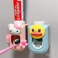 ราคา ღ ที่บีบยาสีฟันอัตโนมัติลายการ์ตูน Sanrio Kawaii Hello Kitty ที่บีบยาสีฟันติดผนังพร้อมที่ใส่แปรงสีฟัน (25086751984)