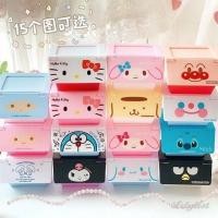 ราคา ღ กล่องเก็บของตั้งโต๊ะลายการ์ตูน Hello Kitty ของ Sanrio กล่องเก็บของอเนกประสงค์แบบซ้อนได้ My Melody (26481582246)
