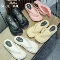 ราคา รองเท้าแตะ รองเท้าแฟชั่น หูหนีบ เสริมส้น พื้นนิ่ม 071 (22068790374)