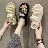 ราคา รองเท้าผู้หญิง สายคาดลายดอกไม้ มินิมิอล น่ารักมาก รุ่นใหม่ เเฟชั่นเกาหลีสุดฮิต 075 (22278588970)