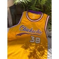 ราคา เสื้อกล้ามบาสสกรีนหน้า หลังสีเหลือง มี 3 สกรีน (20081223510)