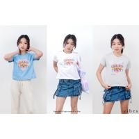 ราคา New Vibes brandd Happy Moody Heart Crop Top cotton100 เสื้อครอป (23064357859)