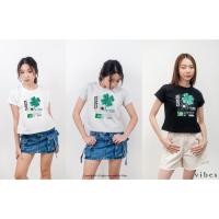 ราคา New Vibes brandd Clover with my Blessing Crop Top cotton100 เสื้อครอป (24474595593)