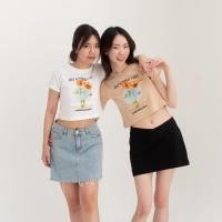 ราคา New Vibes brandd Hot Summer Vibes Crop Top cotton100 เสื้อครอป (24266262975)
