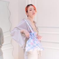 ราคา HOT vibes brandd Retro Flower bucket bag กระเป๋าผ้า แบบมีเชือกรูด (13955026006)