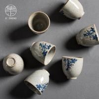 ราคา Retro Jinshan Blue White Gold Painting Teacup Kung Fu ชุดชา Master ถ้วยถ้วยเดียวสไตล์ญี่ปุ่นถ้วยชาถ้วย Puer OKWI (40120705292)