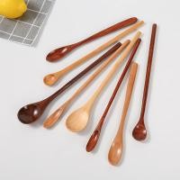 ราคา ญี่ปุ่นสร้างสรรค์ด้ามยาวบางช้อนไม้ครัวเรือนบางจับน้ําผึ้งช้อนกาแฟช้อนโลตัสไม้ Phoebe กวน Spo (43223639105)