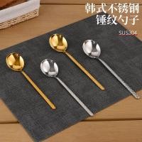 ราคา สไตล์เกาหลี 304 ช้อนสแตนเลสช้อนซุปรูปแบบค้อนขนมบนโต๊ะอาหารที่มีมูลค่าสูงในครัวเรือนด้ามยาวรอบช้อนข้าวช้อน ดี้ (43172065902)