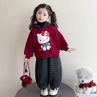 ราคา สาว สูท สาวสูทฤดูใบไม้ร่วงฤดูหนาว2025สไตล์ใหม่แฟชั่นเด็กการ์ตูนขนแกะซับเสื้อกันหนาวเสื้อผ้าฤดูหนาวเด็กสาวสบายๆชุดสองชิ้น (45950252027)