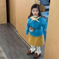 ราคา เสื้อกันหนาวสไตล์เกาหลีใหม่ กันหนาวสำหรับเด็กหญิง คาร์ดิแกนขนสัตว์ถัก (43426302606)