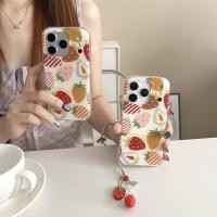 ราคา Ins Art สีสตรอเบอร์รี่ภาพประกอบเหมาะสําหรับ iPhone 17Promax เคสโทรศัพท์ iPhone 16pro ใหม่ 13 ผู้หญิง 14pro พร้อมจี้ 15pro Max สองชั้น Anti Drop เคสโทรศัพท์ (56550087890)