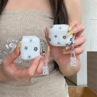 ราคา Insตารางสีฟ้าภาพวาดดอกไม้AirPodsสําหรับAirPods 1 2 3 Pro Pro2 กรณีAirPods 3 TPUนุ่มAppleชุดหูฟังไร้สายบลูทูธAnti drop AirPods 2 GenกรณีAirPods Pro2 (40068811048)