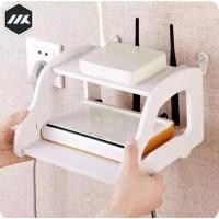 ราคา MK สีขาวเก็บตกแต่งผนังชั้นวางของเราเตอร์ WiFi สำหรับบ้านติดตั้งบนผนังชั้นวางของ TV กล่องติดตั้งชั้นเก็บของรูป (19979607205)