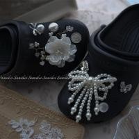 ราคา ของตกแต่งรองเท้า DIY Crocs ลายดอกไม้สีขาวและไข่มุก งานฝีมือหนักคุณภาพสูง หัวเข็มขัดรองเท้าที่ถอดออกได้ สินค้าเฉพาะจุด (44202107828)