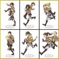 ราคา SY2 ATTACK ON TITAN Action Figure ของเล่น Mikasa Eren Armin Levi อะนิเมะ 15 ซม อะคริลิคตัวเลข Double side เครื่องประดับ G (57501015577)