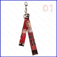 ราคา SY1 SLAM DUNK พวงกุญแจริบบิ้น Bells อะนิเมะพวงกุญแจกระเป๋าใบเตย Sakuragi Rukawa Key Chain สองด้าน YS1 (50651698478)