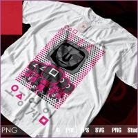 ราคา SY1 Squid Game 2 Netflix ทหารสีชมพูเสื้อยืดฤดูร้อนแขนสั้นด้านบน (28071969320)