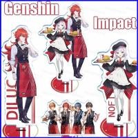ราคา SY1 Genshin Impact Action Figure KFC ของเล่นโต๊ะ 15 ซม Hutao Zhongli Diluc อะคริลิคสองด้านอะนิเมะตัวอักษร (27243602883)