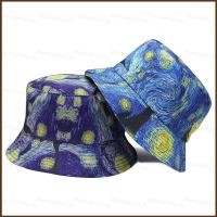 ราคา SY1 Van Gogh The Starry Night Bucket Hat หมวกชาวประมงสําหรับผู้หญิงผู้ชายกลางแจ้ง Sunhat All Match Travel Hat แฟชั่น (25833037625)