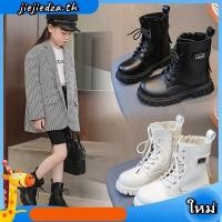 ราคา 2024 สาวรองเท้าเด็กสีทึบอเนกประสงค์ซิปด้านข้างแฟชั่นรองเท้าเด็กเย็นลื่นเจ้าหญิงฤดูใบไม้ร่วงฤดูหนาวรองเท้ายาง (27142500072)