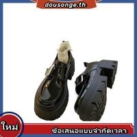 ราคา สั้น Shorty Retro สไตล์อังกฤษหนา Soled All Match รองเท้าหนังขนาดเล็กผู้หญิง 2025 สไตล์ใหม่ฤดูใบไม้ผลิฤดูใบไม้ร่วงส้นหนาเพิ่มความสูงรองเท้าไม่มีส้น (48400696506)