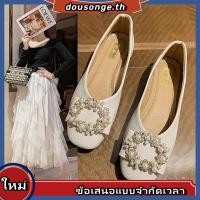 ราคา DOU JIN รองเท้าคัชชู ผู้หญิง ส้นเรียบ ใส่สบาย คัทชู คัตชู ใส่ทำงาน รองเท้าคัทชู SL030 (29716238775)