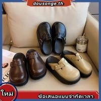 ราคา รองเท้าส้นสูง หนัง PU หัวกลม เข้ากับทุกการแต่งกาย สไตล์อังกฤษเรโทร (29707733881)
