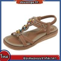 ราคา รองเท้าแตะ พื้นนิ่ม ส้นแบน สไตล์โบฮีเมียน ใส่กลางแจ้ง สําหรับผู้หญิง (28060701007)