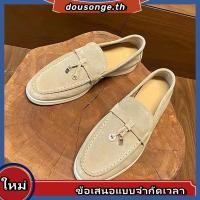 ราคา รองเท้าโลฟเฟอร์ลําลอง หนังกลับ ส้นแบน หัวกลม สไตล์เกาหลี แฟชั่นสําหรับสตรี ไซซ์ 35 40 (26629323203)