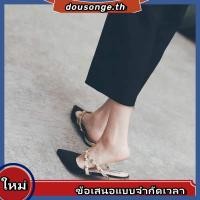 ราคา รองเท้าแตะ ส้นเตี้ย หัวแหลม แฟชั่นฤดูร้อน สไตล์เกาหลี สําหรับผู้หญิง และนักเรียน (53051527234)