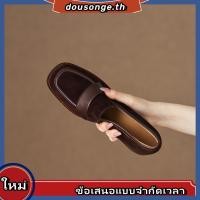 ราคา รองเท้าโลฟเฟอร์ หนังนิ่ม ส้นหนา หัวเหลี่ยม แฟชั่นสําหรับผู้หญิง ไซซ์ 34 39 (51251090115)