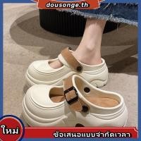 ราคา พร้อมส่งจากไทย TX634 รองเท้าแตะเมรี่เจน พื้นนุ่มพื้นหนา อเนกประสงค์ รองเท้าแตะปิดนิ้วเท้า พื้นหนา2 5นิ้วสำหรับผู้หญิง (42459124720)