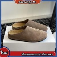 ราคา 35 42รองเท้าแตะส้นแบนปิดหัวผู้หญิงไซส์ใหญ่แบบสวม (40973702079)