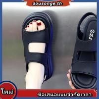 ราคา รองเท้า scholl hello polo รองเท้าแตะแมลงวันสีแดงและสีเขียวผู้หญิงพื้นหนาหนังแท้ 2024 ใหม่ฤดูร้อนอเนกประสงค์พื้นแบนเหมือนรองเท้าชายหาดโรมันผู้หญิง (28012238935)