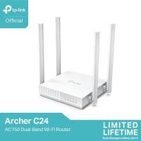 ราคา Archer C24 AC750 Dual Band Wi Fi Router 4 เสาสัญญาณ เหมาะกับการสตรีมมิ่งวิดีโอความละเอียดสูงและความเร็วสูงในการดาวน์โหลด (8669782832)