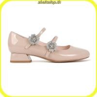 ราคา รองเท้าส้นสูง หนังแมรี่เจน หัวเหลี่ยม ประดับเพชรเทียม ขนาดใหญ่ สีดํา เหมาะกับใส่ไปงานเลี้ยง งานแต่งงาน สไตล์ฝรั่งเศส สําหรับผู้หญิง ไซซ์ 41 42 43 (54001060479)