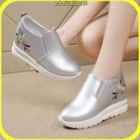 ราคา Sab ใหม่ รองเท้าลําลองแฟชั่น ส้นตึก ปักลาย กันน้ํา สีขาว ขนาดเล็ก สําหรับสตรี 2023 (49251786751)