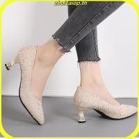 ราคา ส้นสูง4นิ้วส้นเข็ม33 42รองเท้าผู้หญิงระดับไฮเอนด์รองเท้าส้นสูงรองเท้าส้นเข็มหนังนิ่มพื้นนิ่ม cheongsam รองเท้าทำงานทางการ (44414856209)