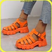 ราคา รองเท้าแตะแพลตฟอร์ม พื้นหนา แต่งรูกลวง พลัสไซซ์ แฟชั่นสําหรับสตรี 2023 (43264229835)