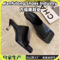 ราคา TPR เอ็นวัว รองเท้าแตะแก้วไวน์ส้นสูง PU 6 8cm รองเท้าส้นสูง รองเท้าสตรี (29642733707)