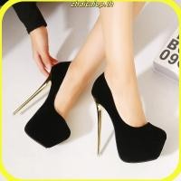 ราคา รองเท้าส้นสูงหัวกลมไซส์ใหญ่34 45ส้นสูง16ซม สำหรับผู้หญิง (42367858170)