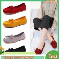 ราคา รองเท้าโลฟเฟอร์ หนังนิ่ม ส้นแบน ประดับโบว์ แฟชั่นสําหรับผู้หญิง (25982557754)