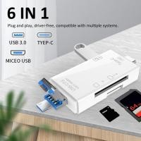 ราคา 6 In 1 SD USB Type C Card Reader USB 2 0 TF Mirco SD Smart Memory OTG Flash Drive Cardreader Adapter (19140071330)