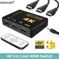 ราคา 5 in 1 HDMI Switch 4K Switcher out HD 1080P Video Cable Splitter Hub Adapter Converter สําหรับ Xbox PS4 DVD HDTV PC (21287518262)