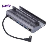 ราคา 1 ชิ้น 6 ใน 1 USB C Hub USB C Docking Station to COMPatible 4K60Hz RJ45 PD100W Dock USB 3 0 HUB อลูมิเนียมอัลลอยด์ขยาย Dock (43615242646)